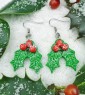 Christmas Holly Earrings 